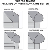2Pcs Sofa Couch Stretch Armrest Covers Chair Furniture Arm Protectors Slipcovers