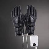 Motorcycle USB Electric Heated Gloves Windproof Cycling Skiing Winter Waterproof