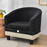 Club Chair Slipcover Stretch Barrel Chair Covers Jacquard Tub Chair Slipcovers Soft Spandex Armchair Sofa Cover Removable Couch Furniture Protector Arm Chair Cover for Living Room