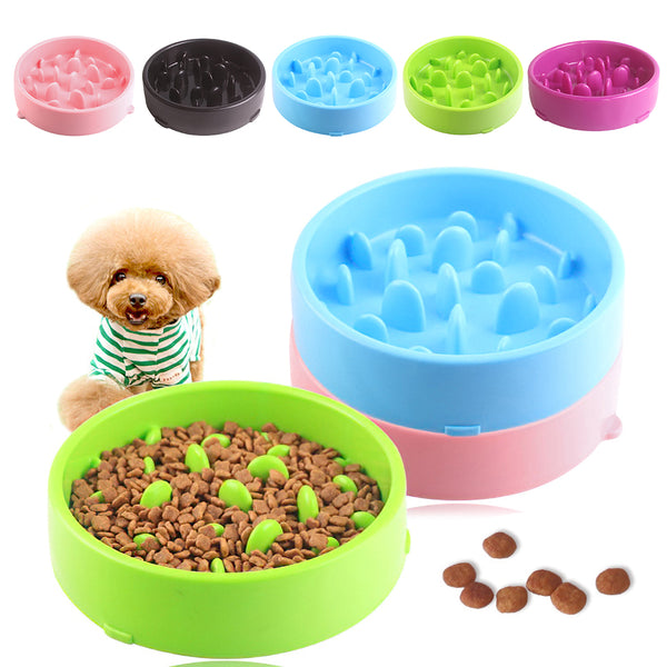 Slow Feeder Dog Bowl Anti Bloat Non Skid Pet Cat Puppy Food Dish Water Feeding