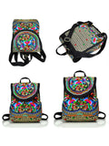 Women's Retro Handmade Embroidery Crossbody Bag Handbag Purses Shoulder Bag Tote