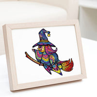 Wooden Animals Jigsaw Puzzles Owl Shape Puzzles Creative Jigsaw Pieces Colorful Building Block for Adults Kids Gift Family Party Game Toys, 100 Pieces