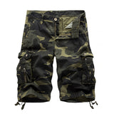Mens Camo Cargo Shorts Trousers Hiking Fishiong Short Pants Trunks Pockets