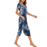 Women's Short Sleeve Pockets Pajamas Sleep Dress Nightgown Sleepwear Nightshirt