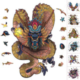 Wooden Animals Jigsaw Puzzles Owl Shape Puzzles Creative Jigsaw Pieces Colorful Building Block for Adults Kids Gift Family Party Game Toys, 100 Pieces