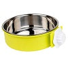 Stainless Steel Pet Dog Food Water Bowl Cage Hanging Feeder Mountable Container
