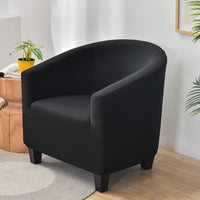 Club Chair Slipcover Stretch Barrel Chair Covers Jacquard Tub Chair Slipcovers Soft Spandex Armchair Sofa Cover Removable Couch Furniture Protector Arm Chair Cover for Living Room
