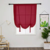 Tie Up Window Curtains, Sheer Window Drapes,Short Curtain Scarf,Cafe Kitchen Curtain Valance,Rod Pocket Curtain Panel