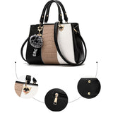 Women Leather Shoulder Crossbody Bag Top Handle Satchel Handbag Crocodile Printed Tote Purse