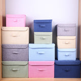 Foldable Cube Storage Bins with Lids and Handle, Large  Fabric Storage Basket Organizer Containers