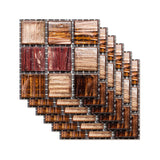 6-60 PACK Peel and Stick Tile Backsplash Self-Adhesive Decorative Waist Line Mosaic Tiles for Kitchen and Bathroom