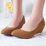 Womens Pumps Slip On High Wedge Heels Shoes Party Dress Shoes