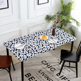 Elastic Fitted Rectangle Tablecloth Polyester Printed Table Cover Dust-Proof Washable Dining Tablecloth for Banquet, Wedding, Party