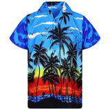 Men Short Sleeve Hawaiian Dress Shirt Summer Casual Beach Holiday Party Tops Tee