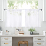 Cafe Kitchen Bathroom Window Curtain Panel Valance Drapes Rod Pocket Home Decor