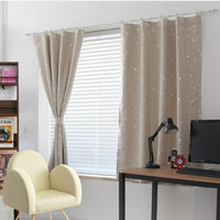 Star Blackout Window Curtains Room Thermal Insulated for Kids Boy Girls Bedroom