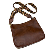 Women Leopard PU Leather Shoulder Bag Handbag Crossbody Purse Satchel Messenger