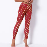 Ladies Christmas High Waist High Elastic Yoga Pants Sports Running Fitness Pants
