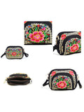 Women Handmade Embroidery Crossbody Bag Handbag Purses Shoulder Bag Phone Holder