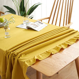 Ruffle Cotton Table Cloth Cover Rectangle Square Tablecloth Dining Wedding Decor