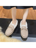 Women's Winter Warm Velvet Moccasin Indoor Outdoor Slipper Shoes
