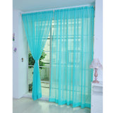 Voile Window Voile Panels/Drapes/Treatment for Bedroom Living Room Rod Pocket Sheer Curtain Panle Solid Color Tulle Scarf Valance
