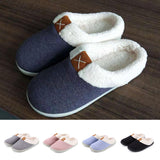 Women Men Slippers Plush Lined House Shoes Indoor Outdoor Anti-Skid Mules Slides