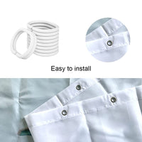 4 Pcs Shower Curtain Sets Bath Mat Sets, Toilet Lid Cover and Non-Slip Toilet Pedestal Rug, Fashion Geometric Waterproof Bathroom Curtain with 12 Hooks