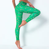 Ladies Christmas High Waist High Elastic Yoga Pants Sports Running Fitness Pants