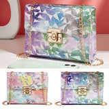 Women PU Leather Shoulder Bag Messenger Cross Body Clutch Purse With Chain Strap