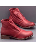 Women's Slouch Ankle Boots Ladies Chunky Anti-Slip Outdoor Winter Shoes