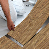 Wooden Wall Floor Planks Floor Tiles- Simple Peel and Stick Application for Kitchen Bathroom Living Room Flooring Materials