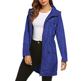 Women Waterproof Coat Jacket Raincoat Hooded Zipper Overcoat Windbreaker Outwear
