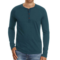 Men's Long Sleeve Casual Tops T-shirt Jumper Blouse Pullover Loose Shirt Buttons