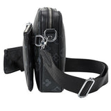 Men's 3 in 1 Crossbody Bags Briefcase Shoulder Satchel Bag Checkered Messenger Bag Handbag Casual Purse Wallet