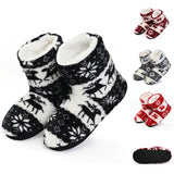 Women Slippers Coral fleece Fur Ankle Boots Warm Indoor Home Shoes Soft Soled
