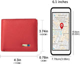 Intelligent Anti-Lost Wallet GPS Locator Purse Cowhide Leather Tracker Bluetooth