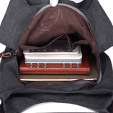 Women Fashion Tote Shoulder Bag Casual Canvas Handbag Retro Tote Purse Messenger Bag Large Capacity Travel School Bag