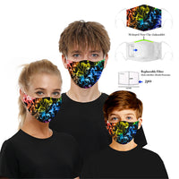 CUH Cloth Face Masks,Printing Masks,Adult Kids Mouth Covering,Woman Man Masks,Strethable Mouth-muffle,Washable Reusable Mask