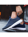 Men's Mesh Sneakers Breathable Lace up Running Athletic Walking Sport Shoes Lightweight