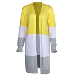 Ladies Retro Vintage Sweater Open Front Long Sleeve Classic Knit Cardigan Outwear Coat