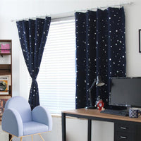 Star Blackout Window Curtains Room Thermal Insulated for Kids Boy Girls Bedroom