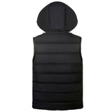Men's Lightweight Warm Jacket Graphene USB Heated Vest Coat With Removable Hood