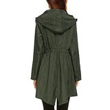 Women Waterproof Coat Jacket Raincoat Hooded Zipper Overcoat Windbreaker Outwear