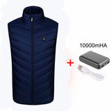 Unisex Electric Heated Vest Heating Coat Jacket USB Body Winter Warmer Windproof