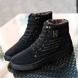 Mens Casual Comfort Shoes Flat Lace-Up Outdoor Hiking Work High Top Sneakers