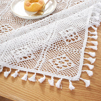 Lace Tassels Table Cloth Cover Rectangle Square Tablecloth Wedding Dining Decor