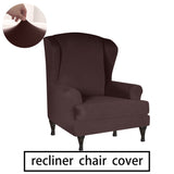 Stretch Armrest Sofa Cover Wing Back Chair Cover Elastic Spandex Armchair Slipcover Protector for Homeliving Room Office