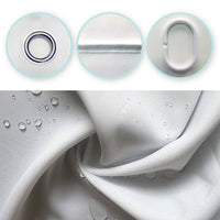 4 Pcs Halloween Decor Shower Curtain Set with Non-Slip Bath Mat, Toilet Pedestal Rugs and Toilet Lid Cover, Waterproof Bat Ghost Shower Curtains with 12 Hooks