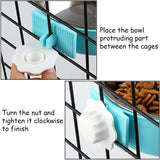 Stainless Steel Pet Dog Food Water Bowl Cage Hanging Feeder Mountable Container